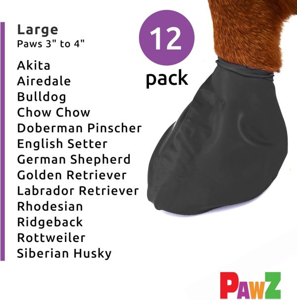 Pawz Dog Boots Rubber Shoes All Weather Protection Large-1