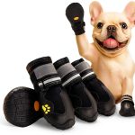 AOKOWN Dog Boots Durable Rubber Soles Double Straps Pet-0