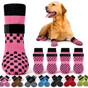 Dog Paw Socks A AIEDOULER Grippy Cotton Design-0