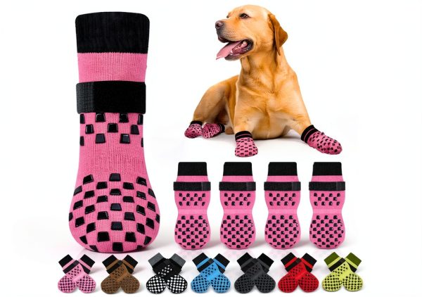 Dog Paw Socks A AIEDOULER Grippy Cotton Design-0
