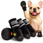 AOKOWN Dog Boots Durable Rubber Soles Double Straps Pet-0