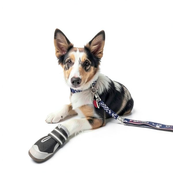 QUMY Dog Boots Breathable Mesh Anti Slip Sole Adjustable-5