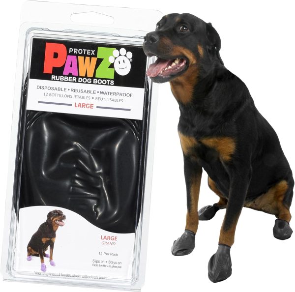Pawz Dog Boots Rubber Shoes All Weather Protection Large-0