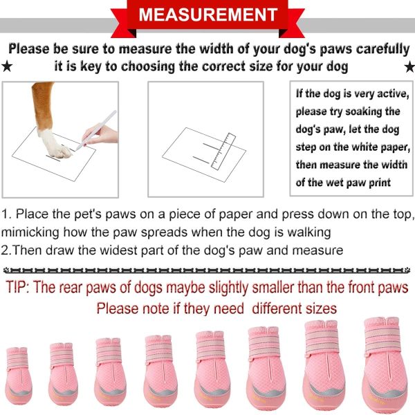QUMY Dog Boots Breathable Mesh Anti Slip Sole Reflective-1