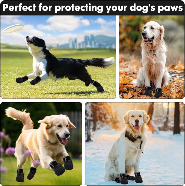 DOGOYS Dog Boots Rugged Anti Slip Design Orange-2