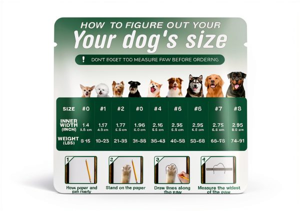 AOKOWN Dog Boots Durable Rubber Sole Size 8-1