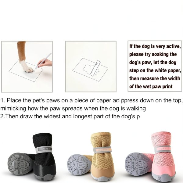 QUMY Dog Boots Breathable Mesh Anti Slip Small Dog Shoes-1