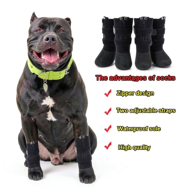 VALFRID Dog Boots Waterproof Non-Slip Pet Paw Protectors-3