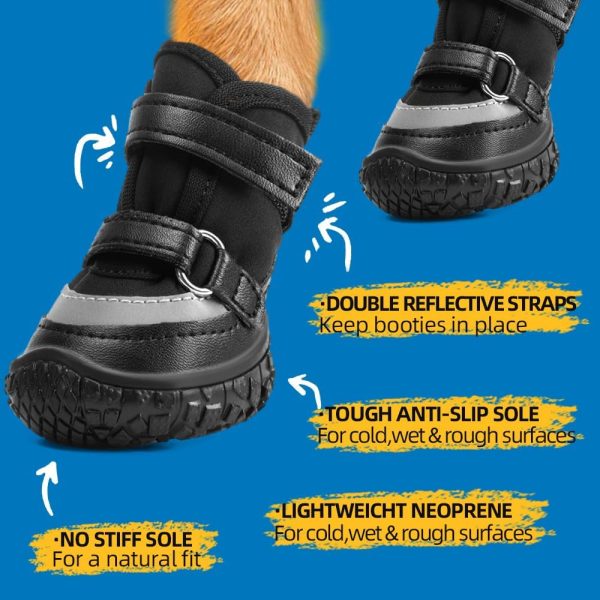 JZXOIVA Dog Boots Anti Slip Paw Protection Pet Shoes-4