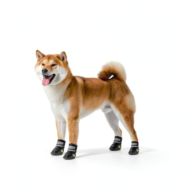 AOKOWN Dog Boots Durable Rubber Soles Double Straps Pet-3