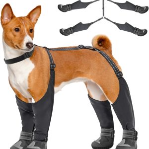 Dog Boots Waterproof Anti Slip Dog Boots for Medium Large-0
