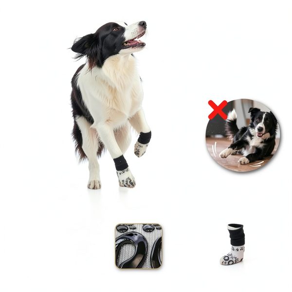 ROUWINNE Dog Socks Non Slip Grip Cotton Blend-3