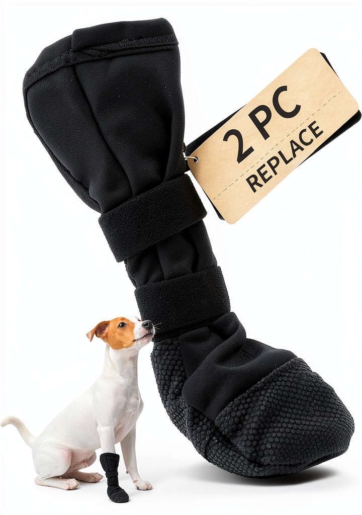 Snugrance dog boots on a dog's paw during outdoor activity