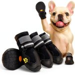 AOKOWN Dog Boots Durable Rubber Sole Size 4-0