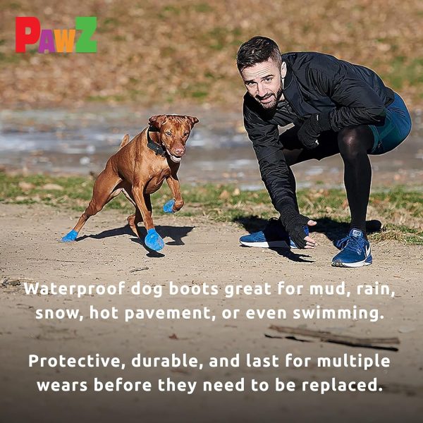 Pawz Dog Boots Rubber Shoes Small Paws All Weather-4