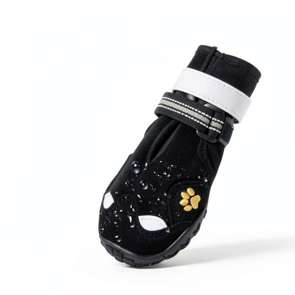 FISHOAKY Dog Boots Waterproof Anti Slip Reflective Pet Shoes-2