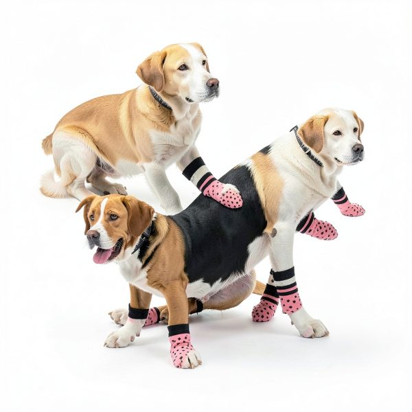 Dog Paw Socks A AIEDOULER Grippy Cotton Design-4