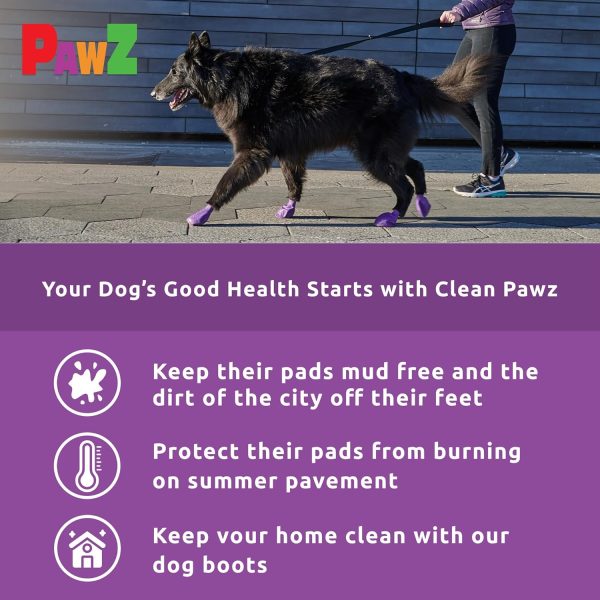 Pawz Dog Boots Rubber Shoes All Weather Protection Large-2