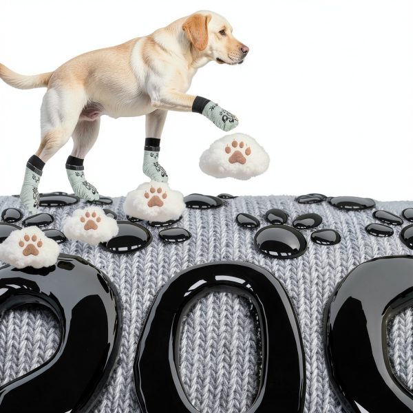 ROUWINNE Dog Socks Non Slip Grip Cotton Blend-2
