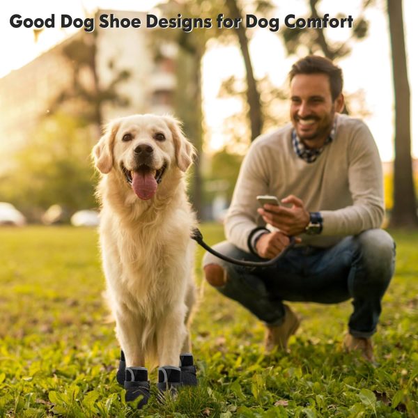 DOGOYS Dog Boots Rugged Anti Slip Design Orange-4