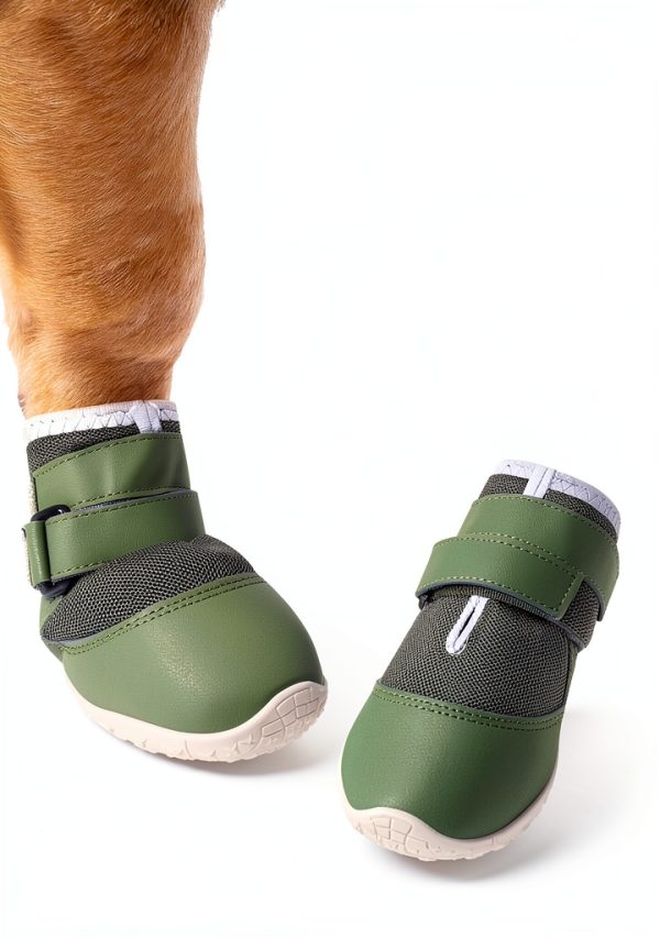 DcOaGt Dog Boots Military Green Mesh Waterproof Paw-2