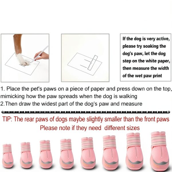 QUMY Dog Boots Breathable Mesh Anti Slip Sole Adjustable-1
