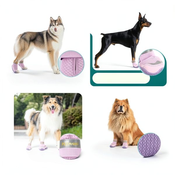 Petanims Dog Boots All Weather Protection Anti Slip Sole-4