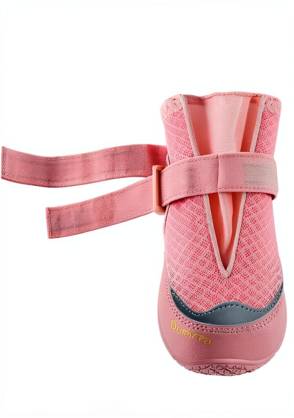 QUMY Dog Boots Breathable Mesh Anti Slip Sole Adjustable-3