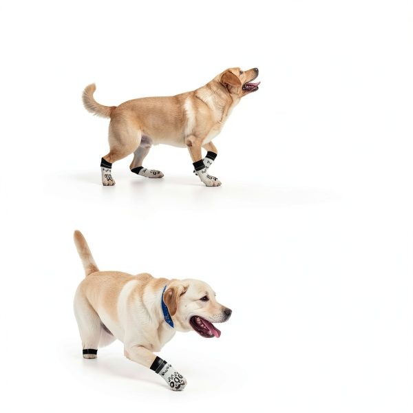 ROUWINNE Dog Socks Non Slip Grip Cotton Blend-6