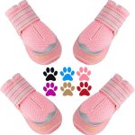 QUMY Dog Boots Breathable Mesh Anti Slip Sole Adjustable-0