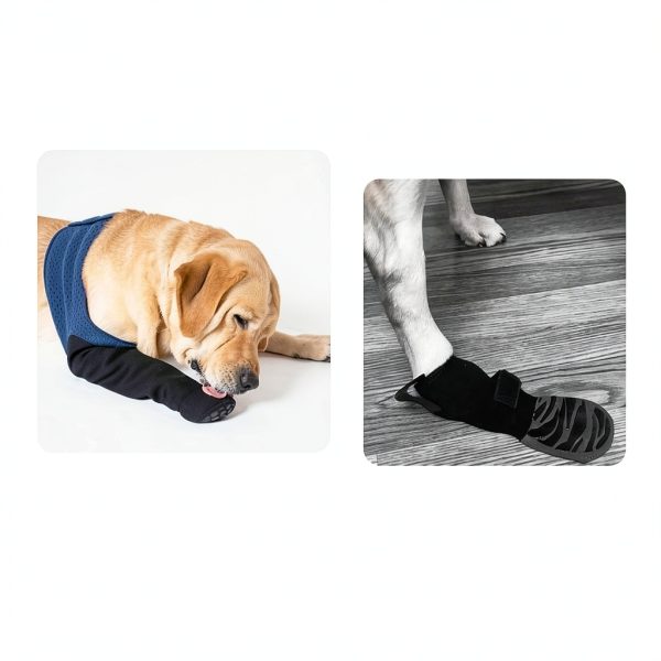 Hanfu Dog Paw Protectors Recovery Sleeves Grey Blue Purple-7