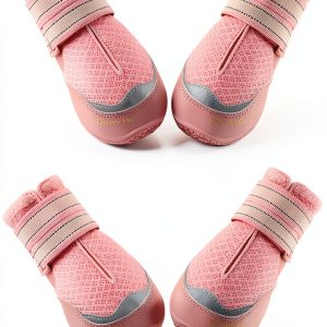 QUMY Dog Boots Breathable Mesh Anti Slip Sole Adjustable-0