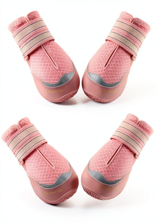 QUMY Dog Boots Breathable Mesh Anti Slip Sole Adjustable-0