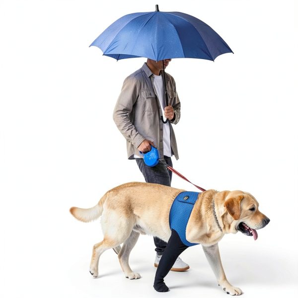 Hanfu Dog Paw Protectors Recovery Sleeves Grey Blue Purple-2