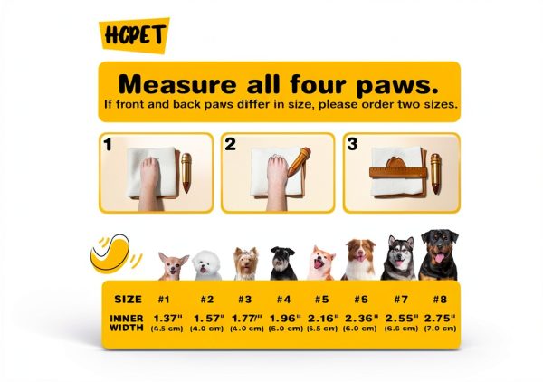 HCPET Dog Boots Waterproof Breathable Medium-1