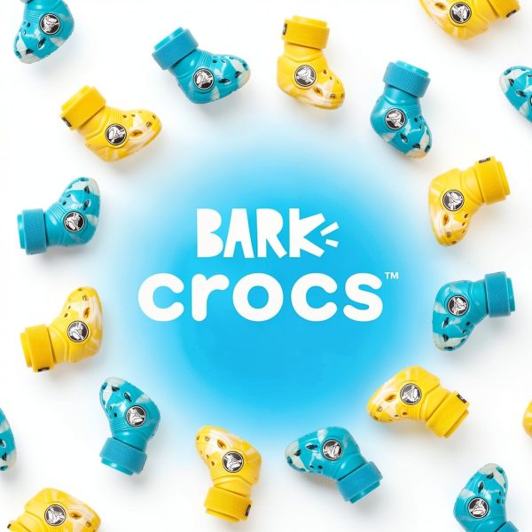 Crocs Dog Boots Lightweight EVA Aqua Yellow BarkBox-6