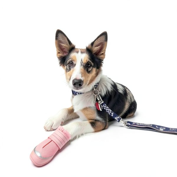 QUMY Dog Boots Breathable Mesh Anti Slip Sole Adjustable-5
