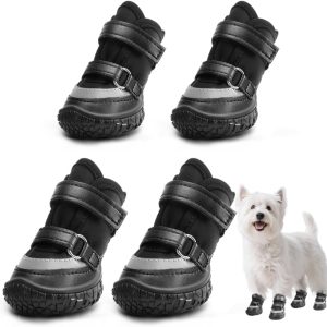 JZXOIVA Dog Boots Anti Slip Paw Protection Pet Shoes-0