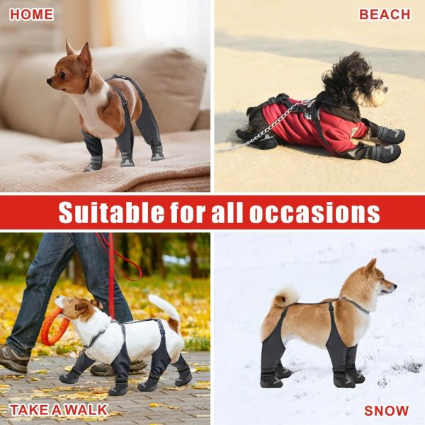Dog Boots Waterproof Anti Slip Dog Boots for Medium Large-2