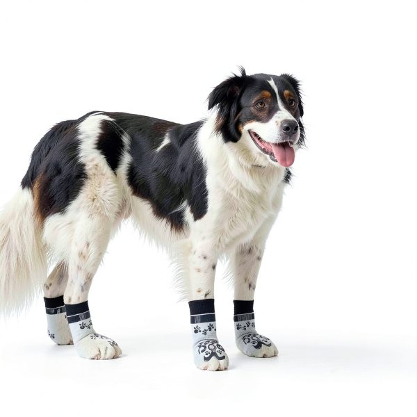 ROUWINNE Dog Socks Non Slip Grip Cotton Blend-5