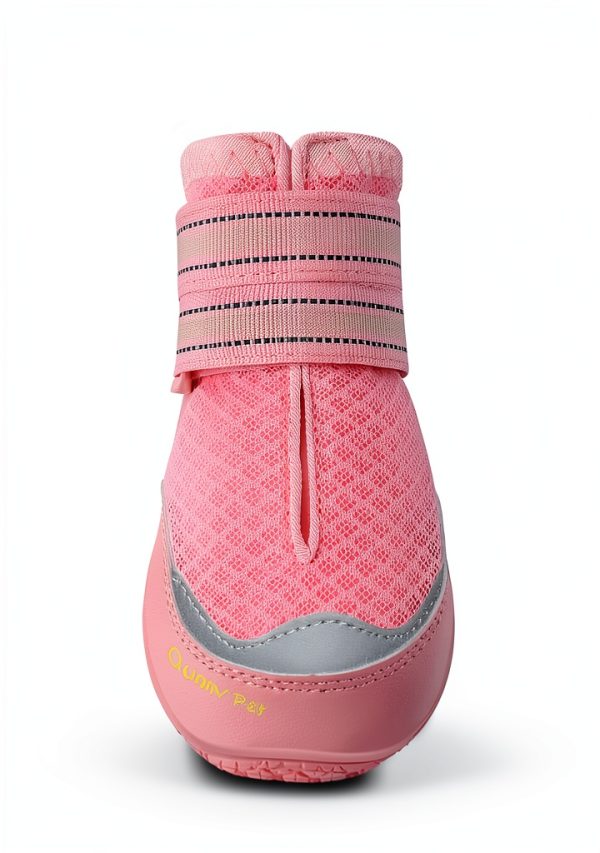 QUMY Dog Boots Breathable Mesh Anti Slip Sole Adjustable-2