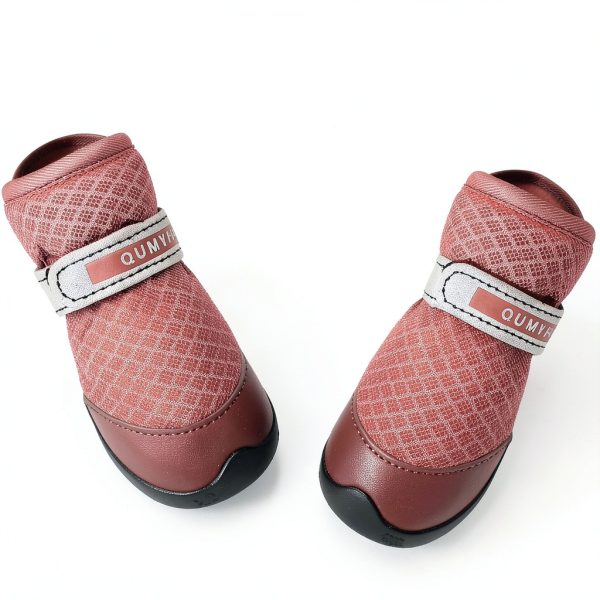 QUMY Dog Boots Breathable Mesh Anti Slip Small Dog Shoes-4