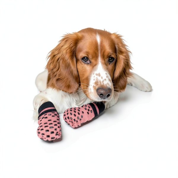 Dog Paw Socks A AIEDOULER Grippy Cotton Design-5