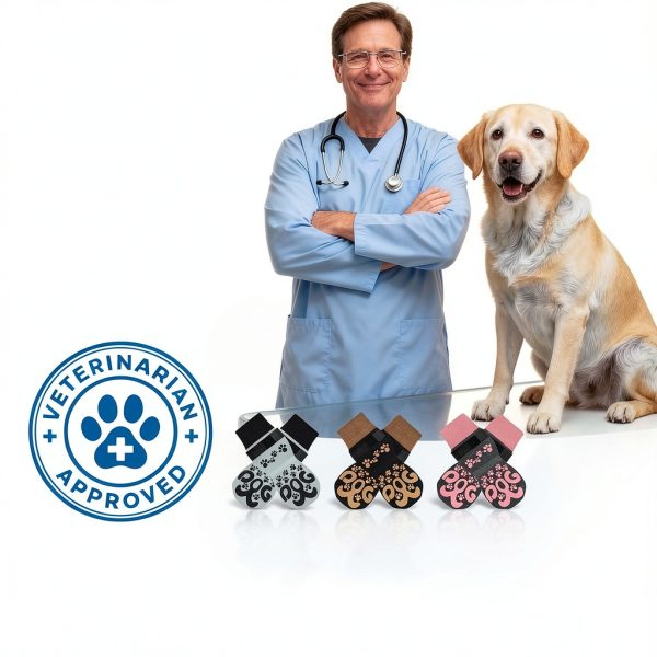 ROUWINNE Dog Socks Non Slip Grip Cotton Blend-4