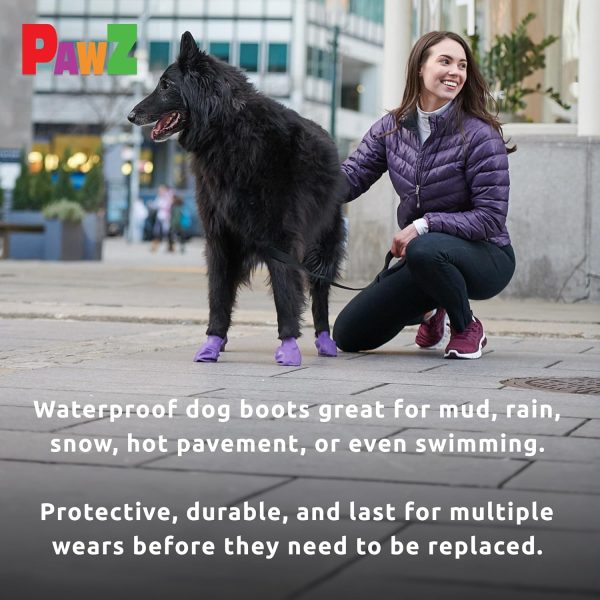Pawz Dog Boots Rubber Shoes All Weather Protection Large-4