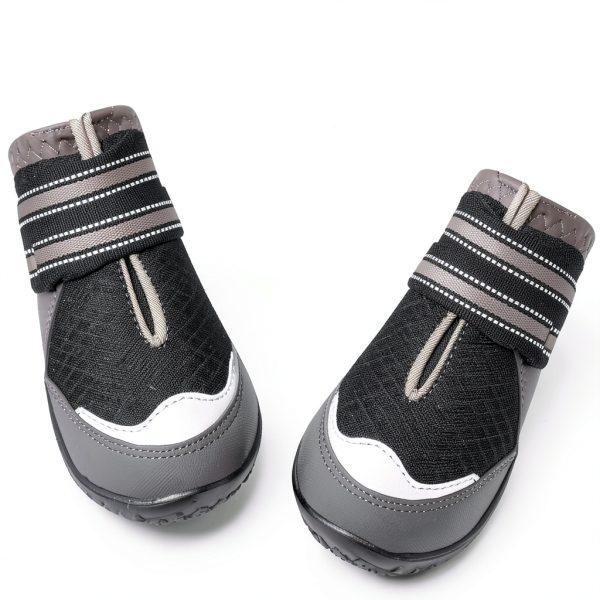 QUMY Dog Boots Breathable Mesh Anti Slip Sole Adjustable-4