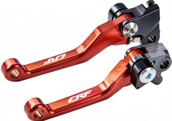 Motorcycle Clutch Lever KZLM Red Aluminum Dual Lever Set-6