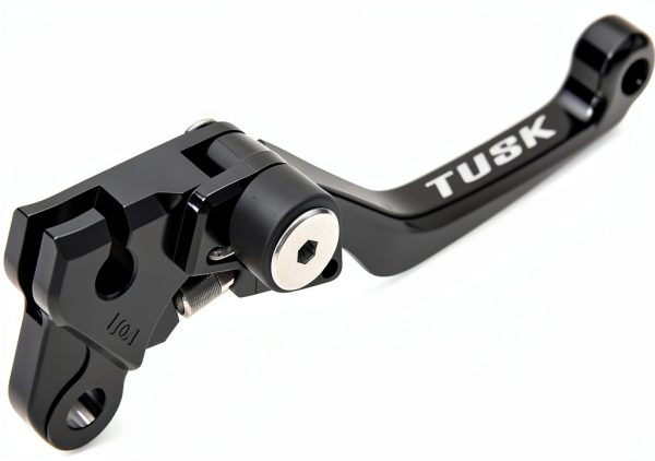 Motorcycle Clutch Lever TUSK L10M Black Aluminum Folding Lever-1