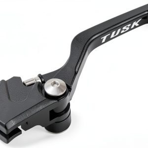 Motorcycle Clutch Lever TUSK L10M Black Aluminum Folding Lever-0
