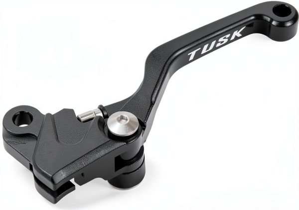 Motorcycle Clutch Lever TUSK L10M Black Aluminum Folding Lever-0